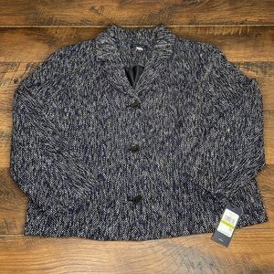 Tommy Hilfiger Cropped‎ Textured Jacket Blazer  - Size 14